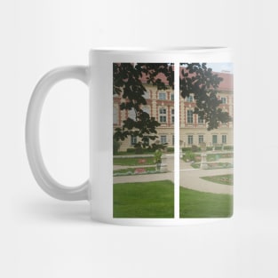 Lancut castle aristocratic residences in Poland, famous for its excellent interiors and interesting collection of horse-drawn carriages. Cloudy summer day. Poland Mug